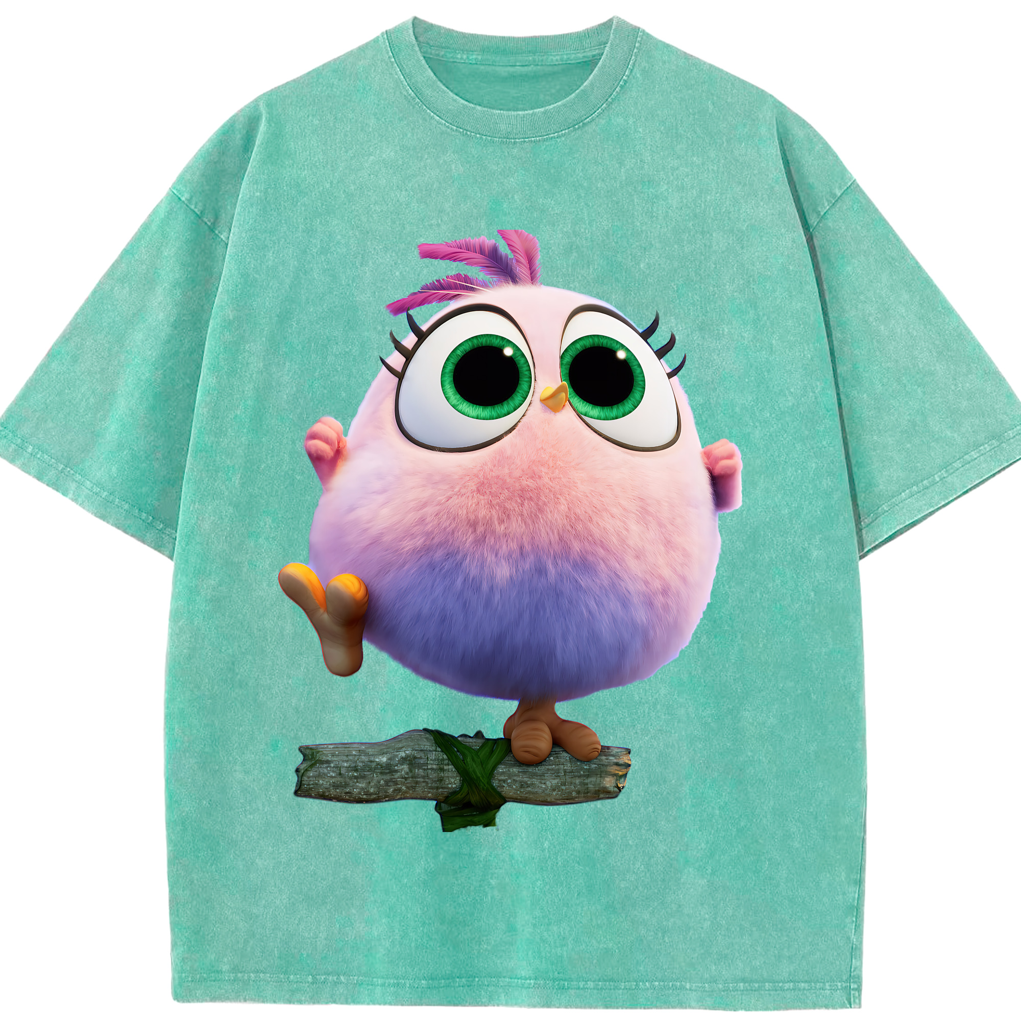 （画像用） Angry Birds アングリーバード 綿100% ヴィンテージ風 半袖Tシャツ（フロントプリント）